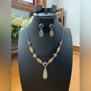 Authentic Lia Sophia Necklace & Earrings Set, No Flaws, No Original Backings